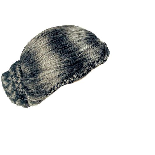 Better Version Old Lady Bun Color White - Lacey Wigs Psycho Grandma Tight Braids 19th Century Bundle MaxWigs Costume Wig Care Guide