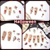 94 Pcs Gold Metal Halloween Nail Charms, Assorted Alloy 3D Spider Snake Skull Hand Horror Nail Charms Skeleton Bows Nail Gems and Charms for Nail Jewelrys Halloween Holiday Nail Art Gems