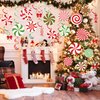 66 Pcs Christmas Candy Hanging Swirls Candy Cane Ceiling Swirls Decoration Xmas Red Green Candy Hanging Streamers for Xmas Holiday Party Home Classroom Decor