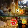 LAOESE Paint Your Own Soccer Ball Lamp Kit, DIY 3D Night Light with Soccer Stickers & Wooden Stand, Art Supplies Creativity Arts & Crafts Kit for Kids, Birthday Christmas Gifts for Boys