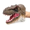 Gemini&Genius Tyrannosaurus & Shark Hand Puppets Dinosaur and Marine Animal World Action Figure Set Funny & Scared Head Hand Puppets for Home, Stage and Class Role Play Toys