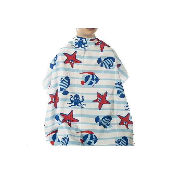 Campbell's Kids' Hair Styling Cape with Aquatic Animals Print