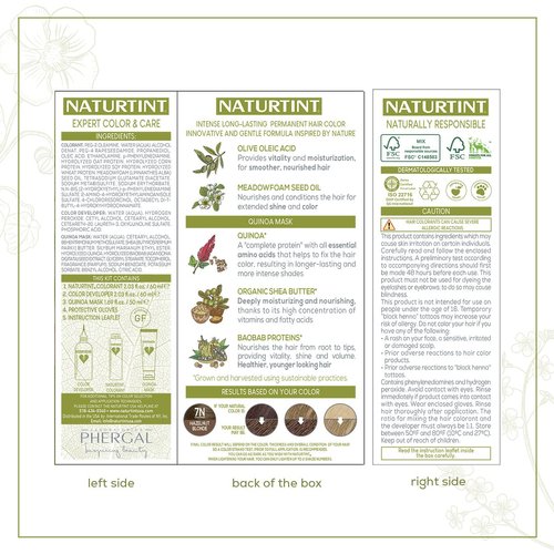 Naturtint Permanent Hair Color (Pack of 1), Ammonia Free, Vegan, Cruelty Free, up to 100% Gray Coverage, Long Lasting Results (7N Hazelnut Blonde)