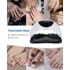 WEVILI 288W UV LED Nail Lamp, Faster Nail Dryer Gel Polish Light for Hands & Feet, Professional UV Nail Light with 4 Timers & Auto Sensor, Portable Handle Curing UV Light for Nails Gel Lamp Machine