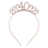 CIEHER 40th Birthday Headband Rose Gold 40th Birthday Tiara Mom 40th Birthday Decorations Women 40th Birthday Gifts Women Friends