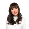 Rose bud Bangs Hair Clip in Bangs Hair Extensions Synthetic Flat Bang with Temples Front Face Fringe Bangs Hair Pieces for Women Dark Ash Blonde