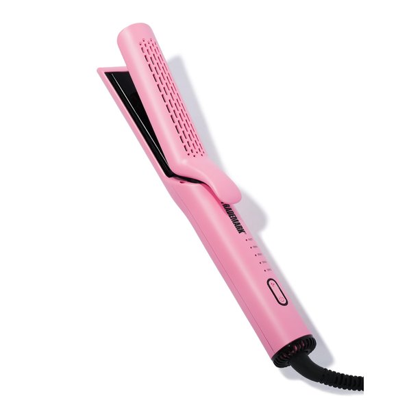 Trademark Beauty Airflow Styling Flat Iron, 2 in 1 Hair Straightener & Curler, Ceramic Plates, Tourmaline Coating, 360 Degree Air Vents, Sunny Styler - Pink