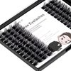 Bodermincer 84 Clusters D Curl Wide Cluster False Eyelash Volume Lashes Natural Eyelashes Set DIY Eyelash Extension 3D Effect Glue Bonded Band Individual Lash Home Eyelash Extension (12MM)