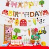 Farm Animals Birthday Party Decorations Farm Animals Happy Birthday Banner with Barnyard Bunting Garland for Kids Boys Girls Farm Theme Party Decorations Supplies