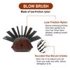 Vess C-2000 Professional Hair Brush Tourmaline Ceramic 9 Row Round Tip Curved Pad Anti-static Natural Rubber Specialized Pin Structure