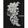 DivaDesigns Bridal Crystal Flower Hair Piece Hair Comb Crystal Clear