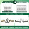 Lash Clusters 96pcs Individual Lashes D Curl 10mm Eyelash Clusters KEYYOU Volume Wispy Lash Extension Soft&Comfortable Easy DIY at Home(Y09,D-10mm)