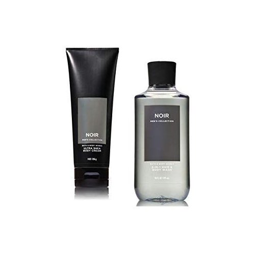 Bath and Body Works Men's Collection Ultra Shea Body Cream & 2 in 1 Hair and Body Wash NOIR.