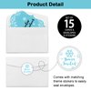 REWIDPARTY Winter Onederland Party Invitations with Envelopes & Stickers（Set of 15） Blue Snowflake Shaped Fill-in Invitations Boy 1st Birthday Party Invites Winter Wonderland Holiday Party Supplies