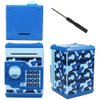 Cargooy Mini ATM Piggy Bank ATM Machine Best Gift for Kids,Electronic Code Piggy Bank Money Counter Safe Box Coin Bank for Boys Girls Password Lock Case (Camouflage Blue)