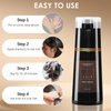 NIUYOU Hair Dye Shampoo,Hair Instant Dye Shampoo,Hair Dye Shampoo 3 in 1,Black Hair Dye Shampoo for Men & Women,Gray Covers (Dark Brown)