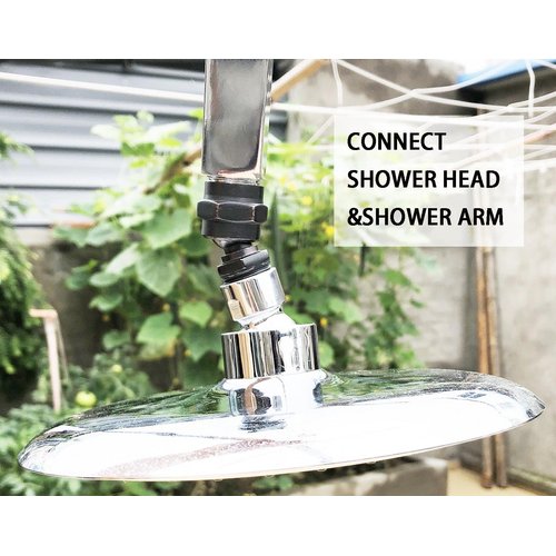 MissMin shower head Swivel ball adapter,hand shower rotate povit shower arm extension connector,ORB/oil rubbed bronze