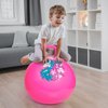 ZOOJOY Hopper Ball, Pink Bouncy Balls for Kids, 18 Inch Sit on Jumping Ball with Handle for Girls Gift Aged 3-8, Inflatable Unicorn Bounce Hopper Balls Toy with Pump