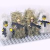 WW2 Military Minfigures Toys，Action Minifigures in Jungle and snowfield Fatigues, Special Forces Soldier Figures in Ghillie Suit with Weapons and Accessories Gift (8 Figures Included and 1War horse)