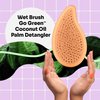 Wet Brush Go Green Palm Detangling Hair Brush Infused with Coconut Oil - Pain-Free Ultra-Soft Detangler Bristles Glide Through Tangles with Ease - Protects Against Split Ends For Wet & Dry Hair