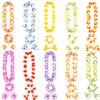 Hawaiian Leis, luau Party Supplies, 40Pcs Thickened Garland Flower Leis, Tropical Hawaiian Party Necklace, Headbands and Wristbands, Kids and Adults Party Supplies, Birthday, Easter
