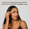 Billion Dollar Brows Duo Brow Highlighter & Concealer Pencil for Lifting and Highlighting Eyebrows, Creamy Matte Brow Shaper Definer (Duo Pencil + Sharpener)