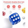 JoyCat 16mm 6 Sided Dice Set Standard Game Dice Kids for Board Games Dice Games Math Dice for Classroom with Storage Bucket 10 Colors (50, Opaque)