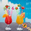 74Pcs Drinking Straws ＆ Stickers Set for Kids,Summer Pool Beach Party Favors,Beach Theme Party Decorations Supplies Hawaiian Birthday Goodie Bag Stuffers