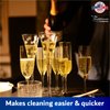 FryOilSaver Co, B61C Flute and Stemware Wine Glass Cleaning Brush, Non Scratch Foam Bristle Brush for Cleaning Crystal Glasses