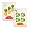 Children Inspire Design Nursery Decor, Fruits Counting Cards, Number Flash Cards 1-10, Kid's Decor, Eco-Friendly Print, Wall Letters And Numbers