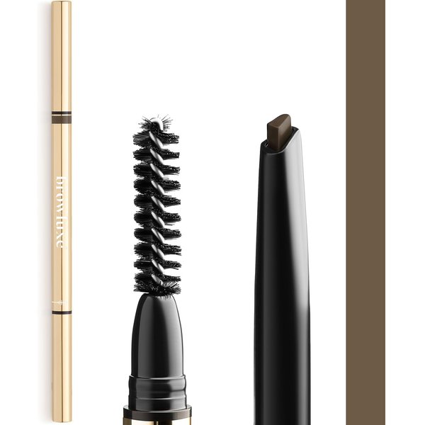Browluxe Eye Brow Pencil, Ultra Thin Precision Eyebrow Pencil, Long Lasting, Waterproof Eyebrow Makeup, Nourishing Brow Definer Pencil in Shade Taupe