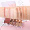 GEUUFEA Matte Nude Eyeshadow Palette, Pink Brown Eye Shadow Powder Palette, Blendable Eyeshadow Shade for a Sweet Everyday Makeup Look