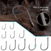 QualyQualy 500-1000pcs Carbon Steel Fishing Hooks W/Portable Plastic Box, Assorted Small Fishing Hooks Set for Freshwater/Seawater
