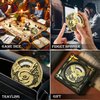 Dragon Roulette Spinner Dice DNDND 7-in-1 Fidget Spinner Metal DND Dice Set with Luxurious Gift Box for Dungeons and Dragon and Tabletop Game (Gold with Black)