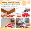 Caulk Cap Caulk Saver Cap Caulk Finishing Tool Caulk Saver Caps Caulking Tube Covers Tube Caps for Sealing and Preserving, Red (35 Pieces)