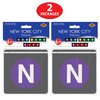 Beistle 53650 Hanging Banners 2 Piece New York City Party Decorations, 5" x 6', Black/Purple/Blue/Yellow/Green/Pink/Red