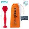 Snappi Baby Ergo Brush Diaper Cream Applicator for a Baby Bum | Medical-Grade Silicone Diaper Rash Cream Bottom Brush Keeps Hands/Fingernails Clean (Cardinal Red)