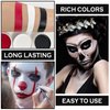 Red Face Body Paint, Oil Based Face Paint Professional Red Body Face Paint Palette Makeup for Halloween Clown Stage Zombie Vampire Makeup