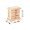 ibasenice 2 Dollhouse Nightstands - Miniature Furniture for Bedroom Decor, Wooden Bedside Tables and Cabinets for 1:16 Scale Dollhouses, Suitable for Ages 16+
