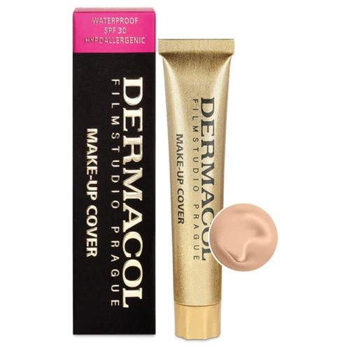 Dermacol - Full Coverage Foundation, Liquid Makeup Matte Foundation with SPF 30, Waterproof Foundation for Oily Skin, Acne, & Under Eye Bags, Long-Lasting Makeup Products, 30g, Shade 207