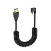 SinLoon USB Type C Coiled Cable 5Gbps Retractable 90 Degree USB3.0 to USB C Charging Cable and Data Transfer for Phone, Tablet, Other USB C Devices (M to U)