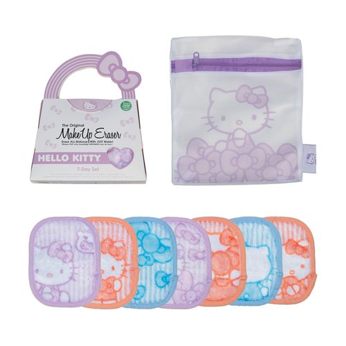The Original MakeUp Eraser, MakeUp Eraser, 7-Day Set, Erase All Makeup With Just Water, Including Waterproof Mascara, Eyeliner, Foundation, Lipstick, and More, Hello Kitty, 7 ct.