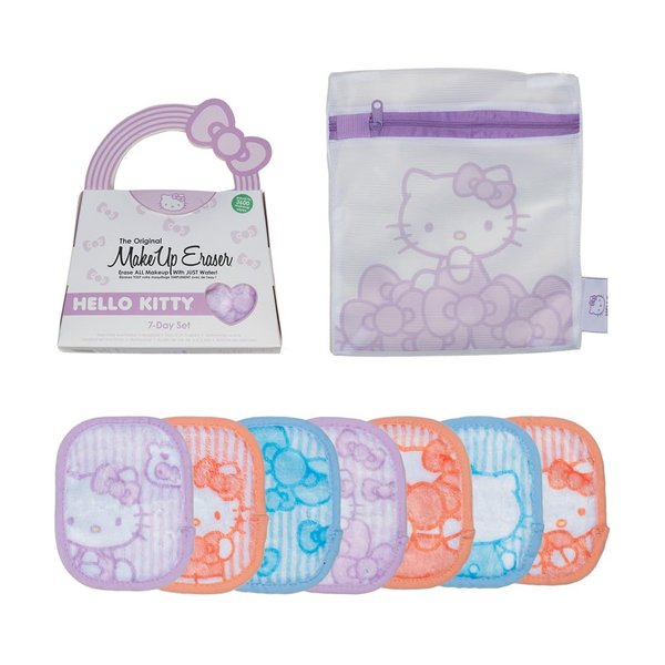 The Original MakeUp Eraser, MakeUp Eraser, 7-Day Set, Erase All Makeup With Just Water, Including Waterproof Mascara, Eyeliner, Foundation, Lipstick, and More, Hello Kitty, 7 ct.