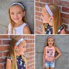 FROG SAC 6 Tie Dye Elastic Headbands for Girls, No Slip Adjustable Rainbow Hair Bands for Kids, Stretch Head Band for Teens, Cute Hair Accessories for Birthday Party Favors