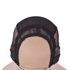 YTBYT Black 4X4 Inch U Part Swiss Lace Wig Cap With Adjustable Straps on the Back Glueless Hairnets Lace wig Cap for Making Wig（Black M）