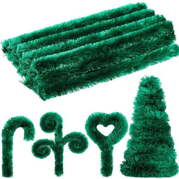 Hotop 30 Pcs Extra Thick Pipe Cleaners 30mm Jumbo Pipe Cleaners Craft Supplies Chenille Stems Pipe Cleaners for Beginners Christmas DIY Art Supplies Decorations(Dark Green)