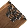 24"-26" Clip in Hair Extensions 6Pcs 16 Clips Curly Wavy Straight Thick Clip on Synthetic Hair Extension Hairpieces Light Chestnut Brown#