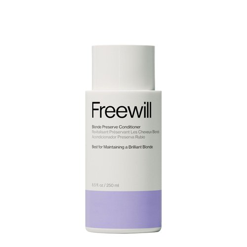 Freewill Blonde Preserve Conditioner, Purple Conditioner for Blonde Hair Care, Neutralizes Brassiness, Boosts Shine, Enhances Natural and Colored Blonde Hair Color, 8.5 oz