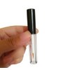 6Pcs 2ML Empty Clear Plastic Eyeliner Tube Container Mascara Bottles Makeup Eyelashes Tube Eyeliner Vials with Rubber Plug and Black Lid Eyelash Growth Oil Storage Holder Eye Gloss Liquid Tube
