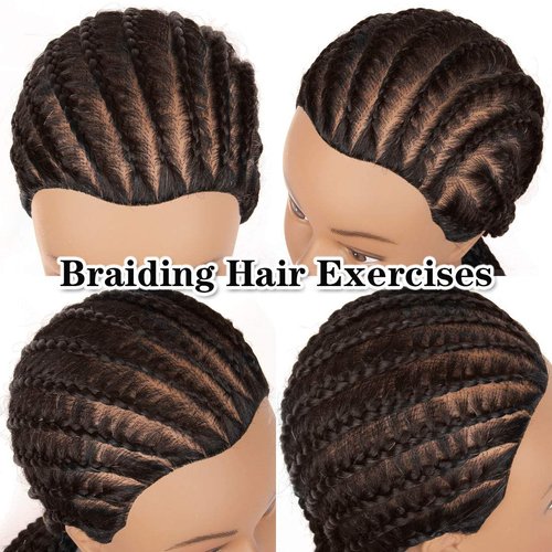 NEWSHAIR 9"afro mannequin head for braiding 4C Type 100% Human Hair Curly Hair Hairdresser Training Head African Cosmetology Doll Head for Styling Cornrow Braiding with Clamp Stand